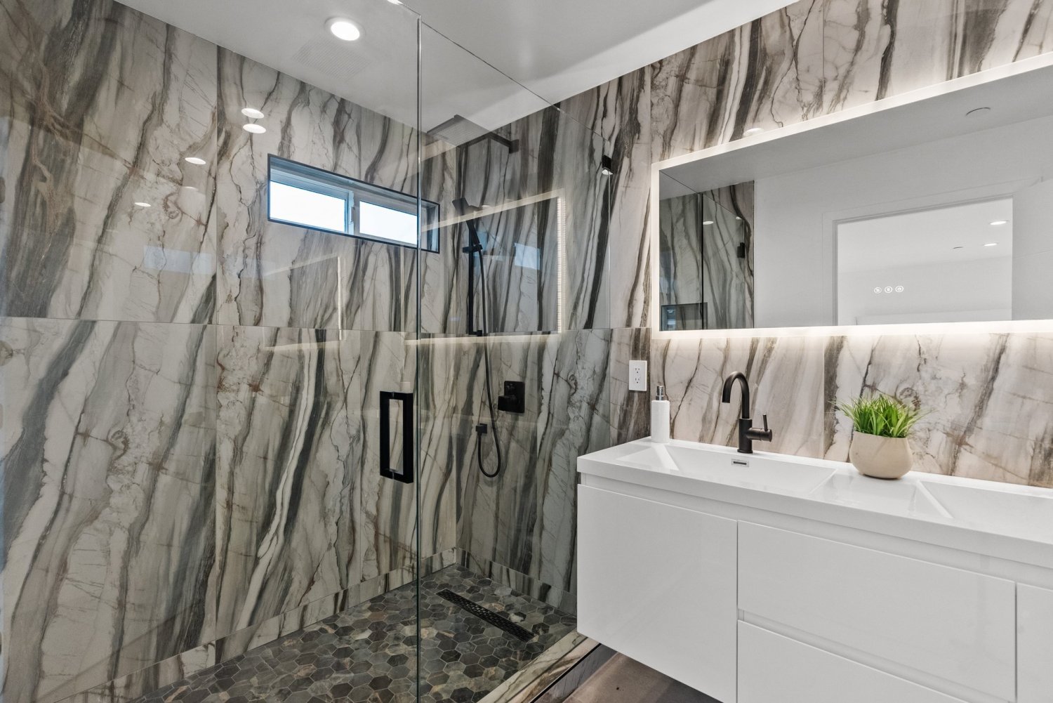 los angeles marble bathroom 10041 leona ave